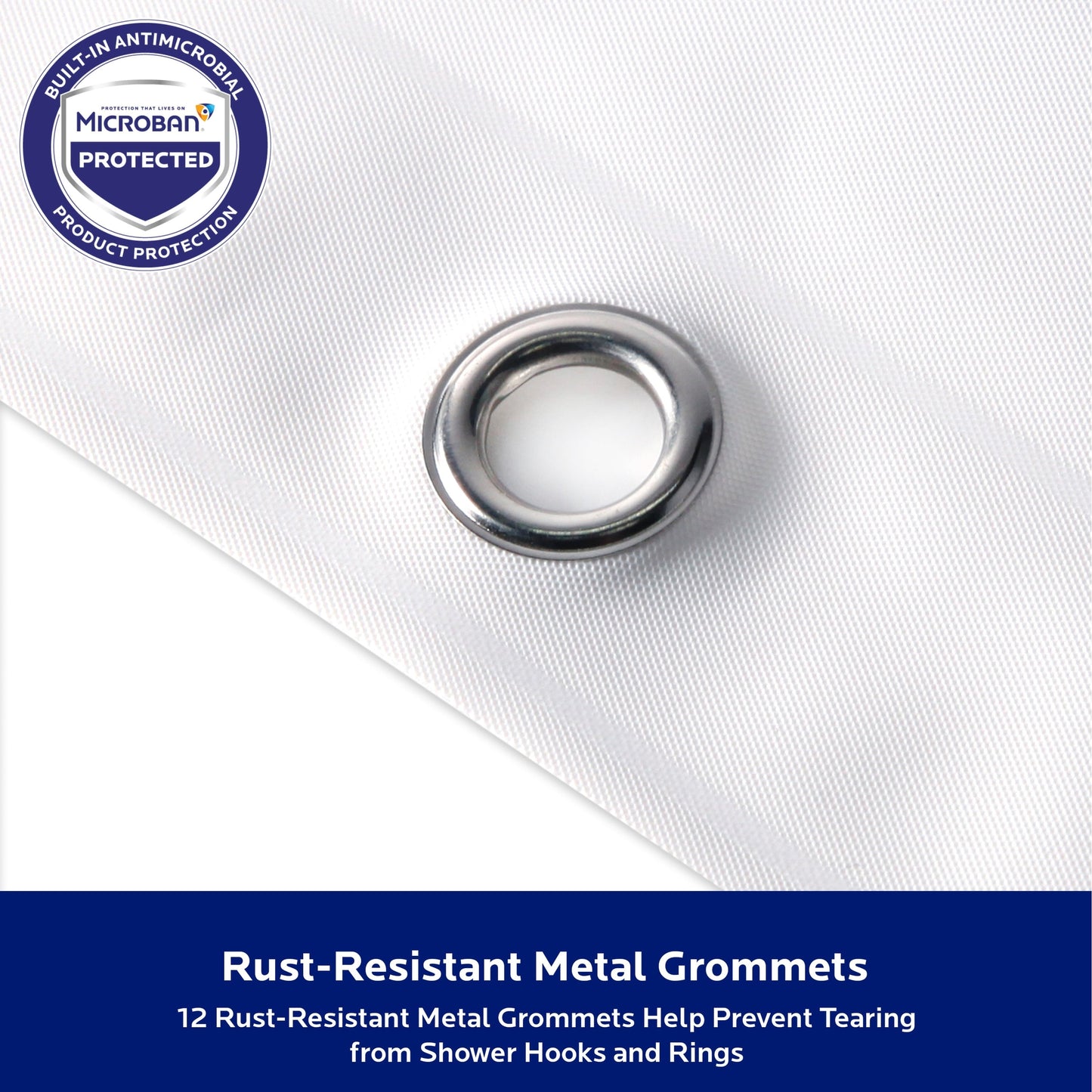 Rivestimento doccia Kenney Microban in PEVA di peso medio, 70 L x 72 A