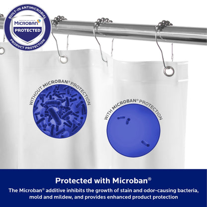 Rivestimento doccia Kenney Microban in PEVA di peso medio, 70 L x 72 A