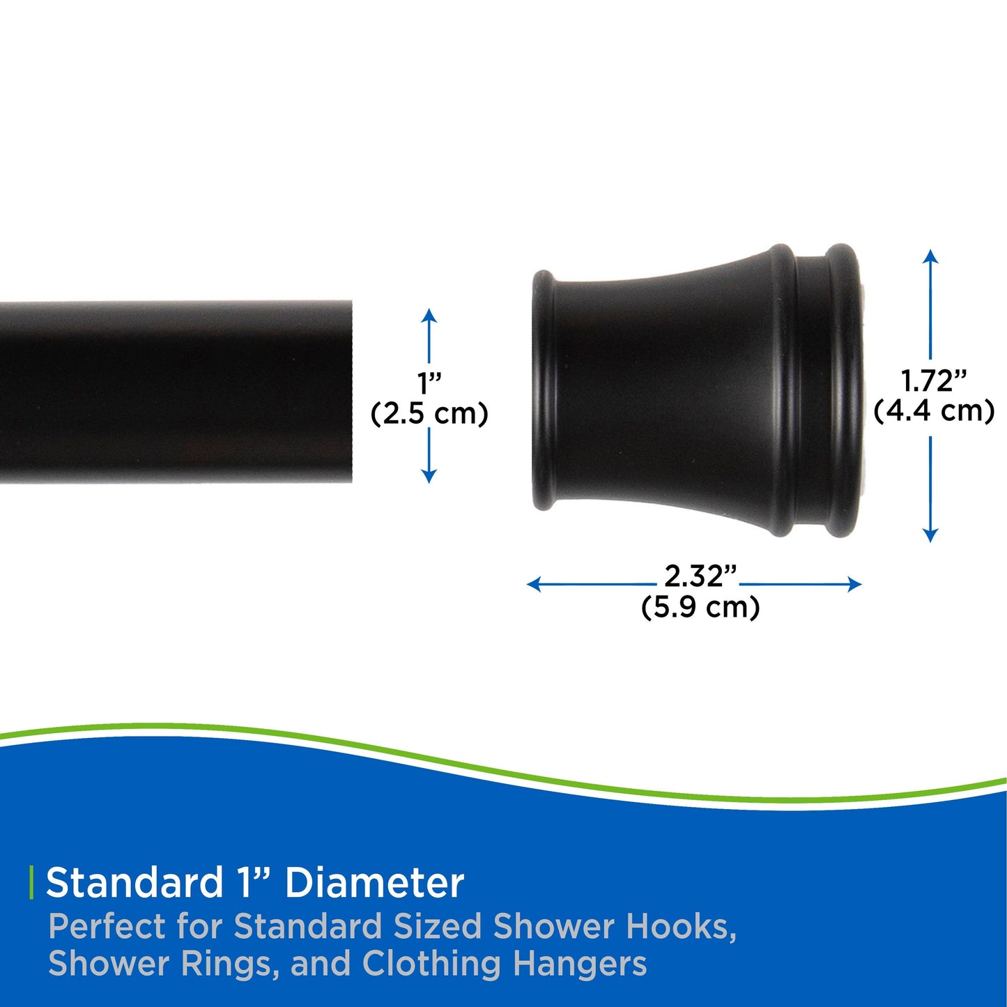 Asta di utilità Kenney Twist &amp; Fit 1 tensione, 48-84