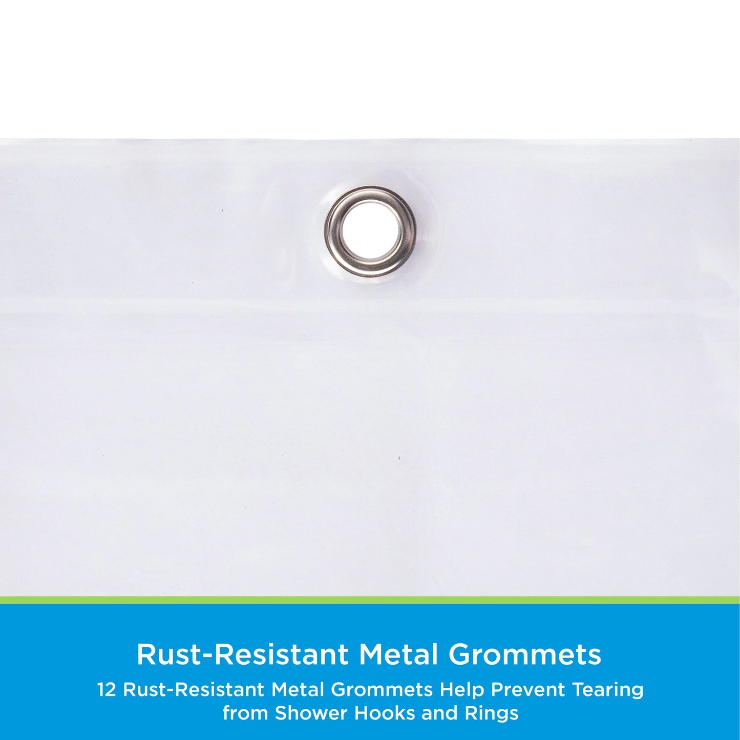 Kenney microCLEAN Tenda da doccia in PEVA di peso medio con protezione antimicrobica, 70 L x 72 A