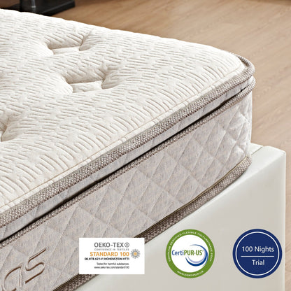 Materasso ibrido in memory foam Kescas da 10 pollici