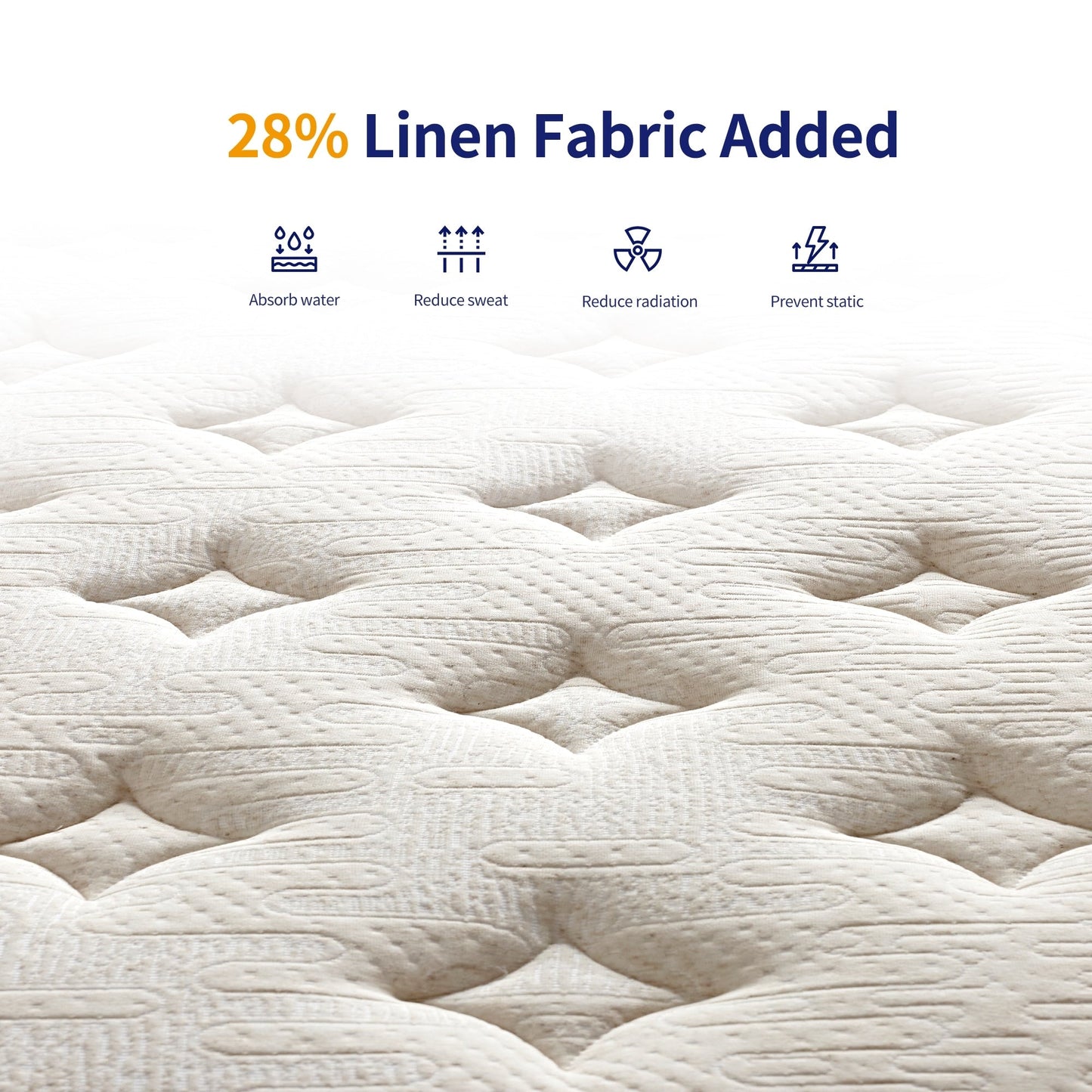 Materasso ibrido in memory foam Kescas da 10 pollici