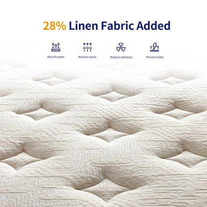 Materasso ibrido in memory foam Kescas da 10 pollici