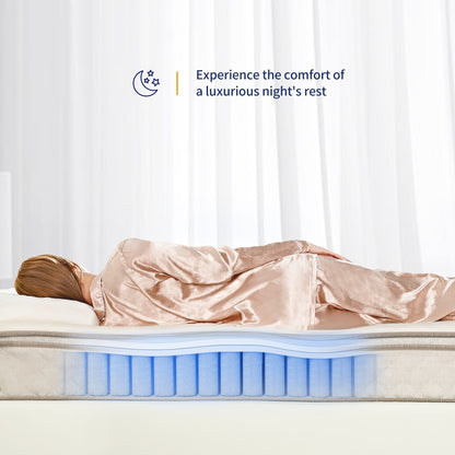 Materasso ibrido in memory foam Kescas da 10 pollici