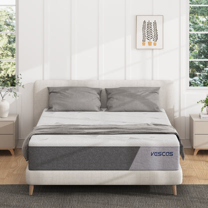 Materasso in memory foam Kescas da 8 pollici di medie dimensioni, compatibile con la struttura del letto regolabile