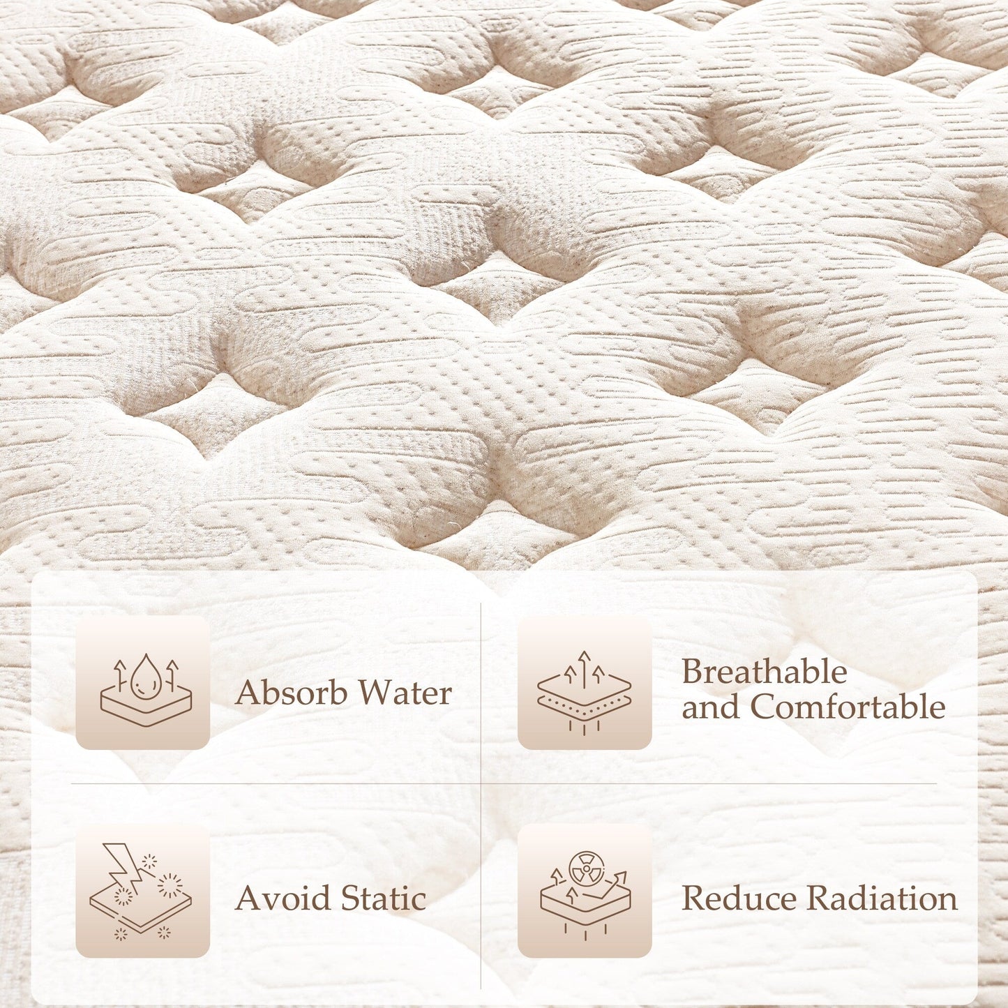 Materasso Premium in memory foam ibrido di lusso da 12 pollici