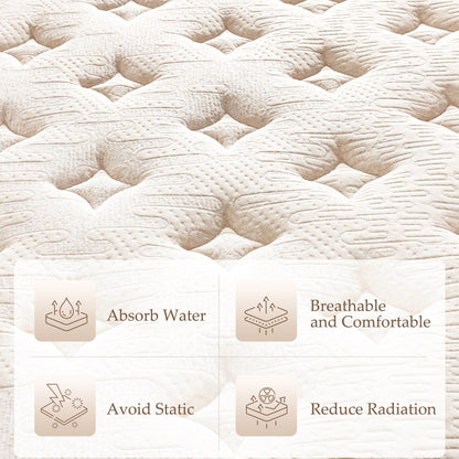 Materasso Premium in memory foam ibrido di lusso da 12 pollici