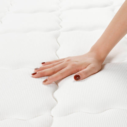 Materasso ibrido Kescas da 12 pollici con memory foam e molle più pesanti, design ergonomico per alleviare la pressione