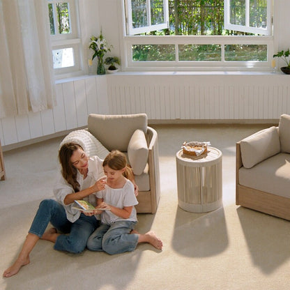 Sedia girevole per mobili da giardino in legno Khloe