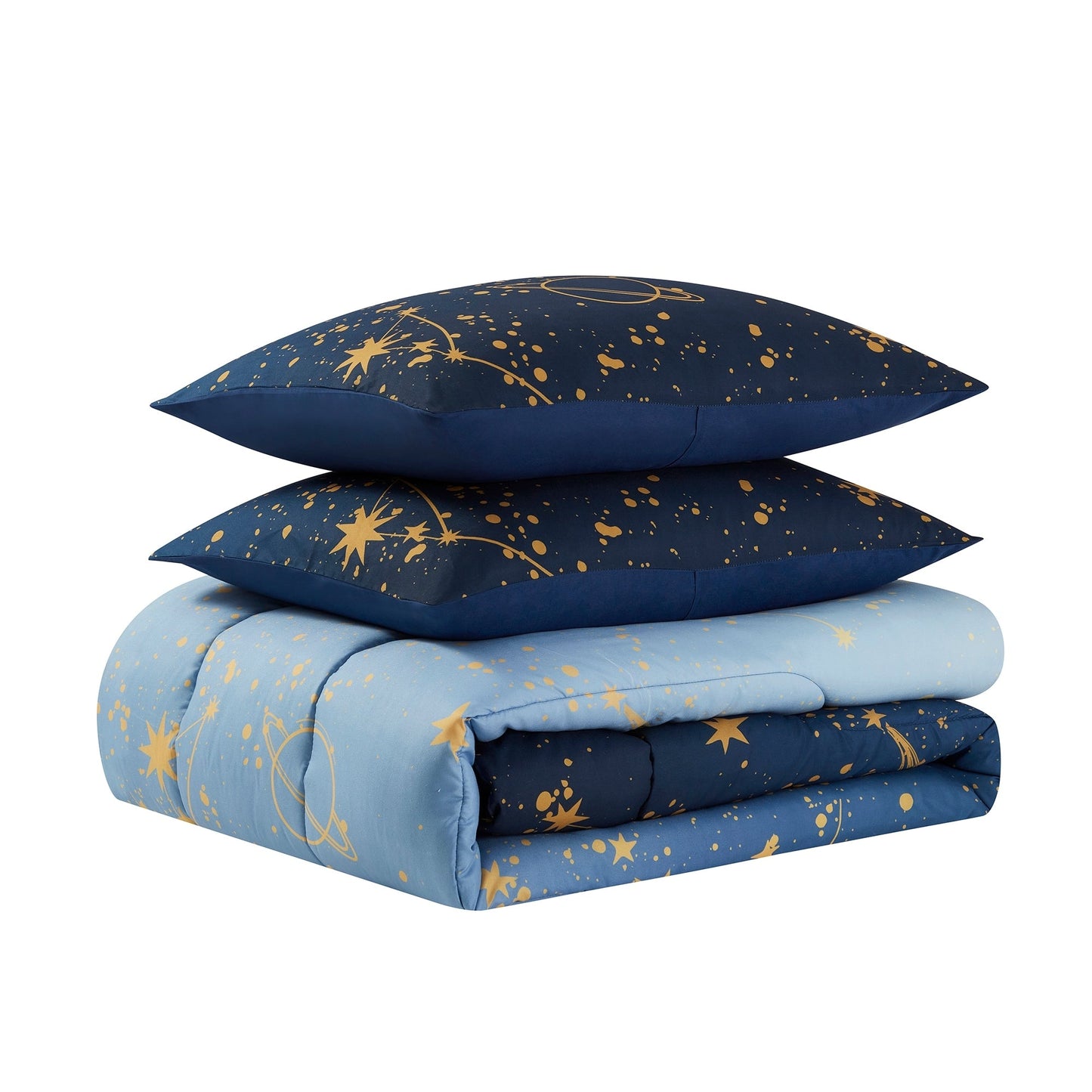 Set copripiumino, federa e lenzuola per letto Kids Galaxy Bed in a Bag