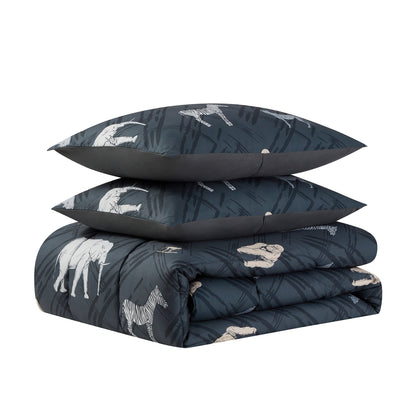 Set copripiumino, federa e lenzuola per letto Safari per bambini