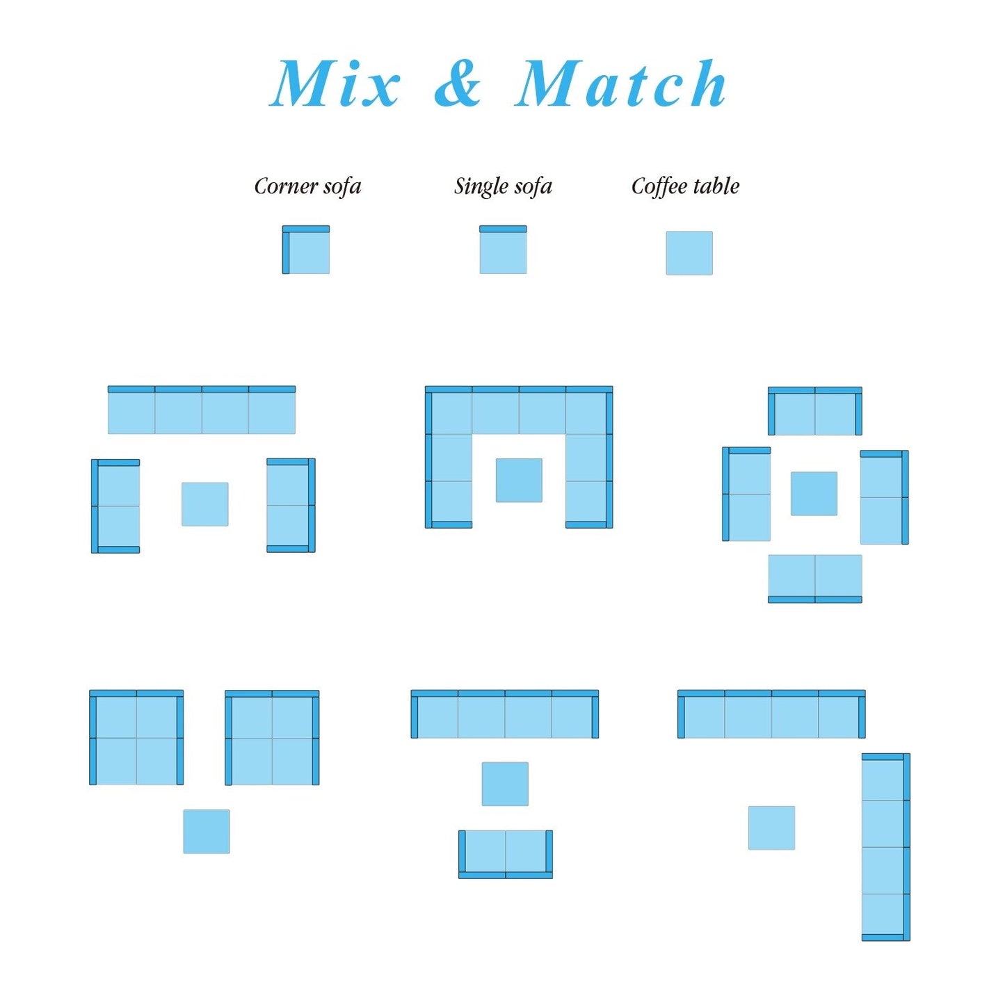 Divano componibile per esterni Kinbor da 9 pezzi, set da salotto in rattan e vimini, resistente alle intemperie, con cuscini, per patio e interni