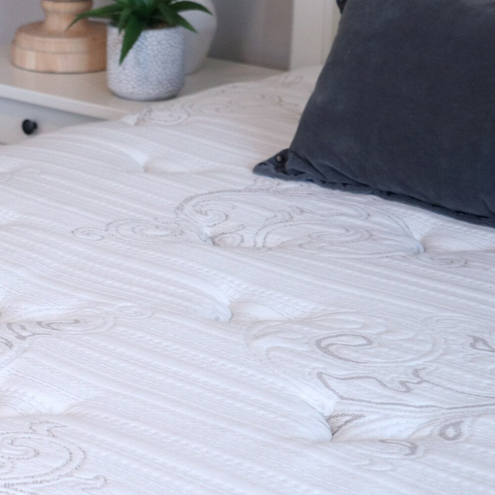 Set di materassi ibridi in lattice King Koil Corsette da 12 pollici Euro Top