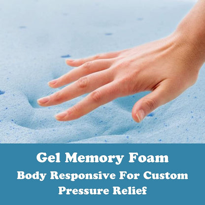 Materasso ibrido premium a molle insacchettate con supporto per bordi in memory gel rinfrescante, misura King Size - 12 cm