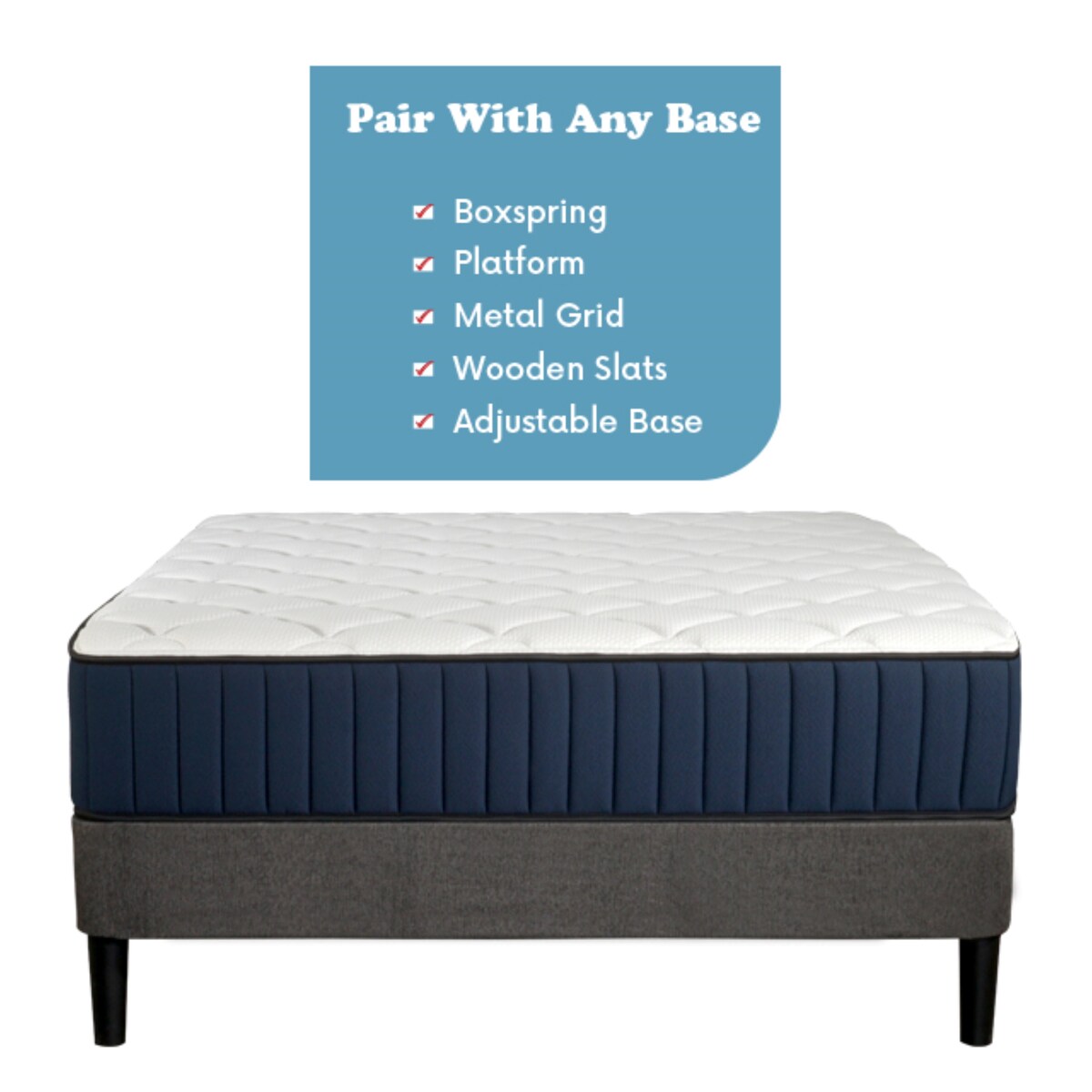 Materasso ibrido premium a molle insacchettate con supporto per bordi in memory gel rinfrescante, misura King Size - 12 cm