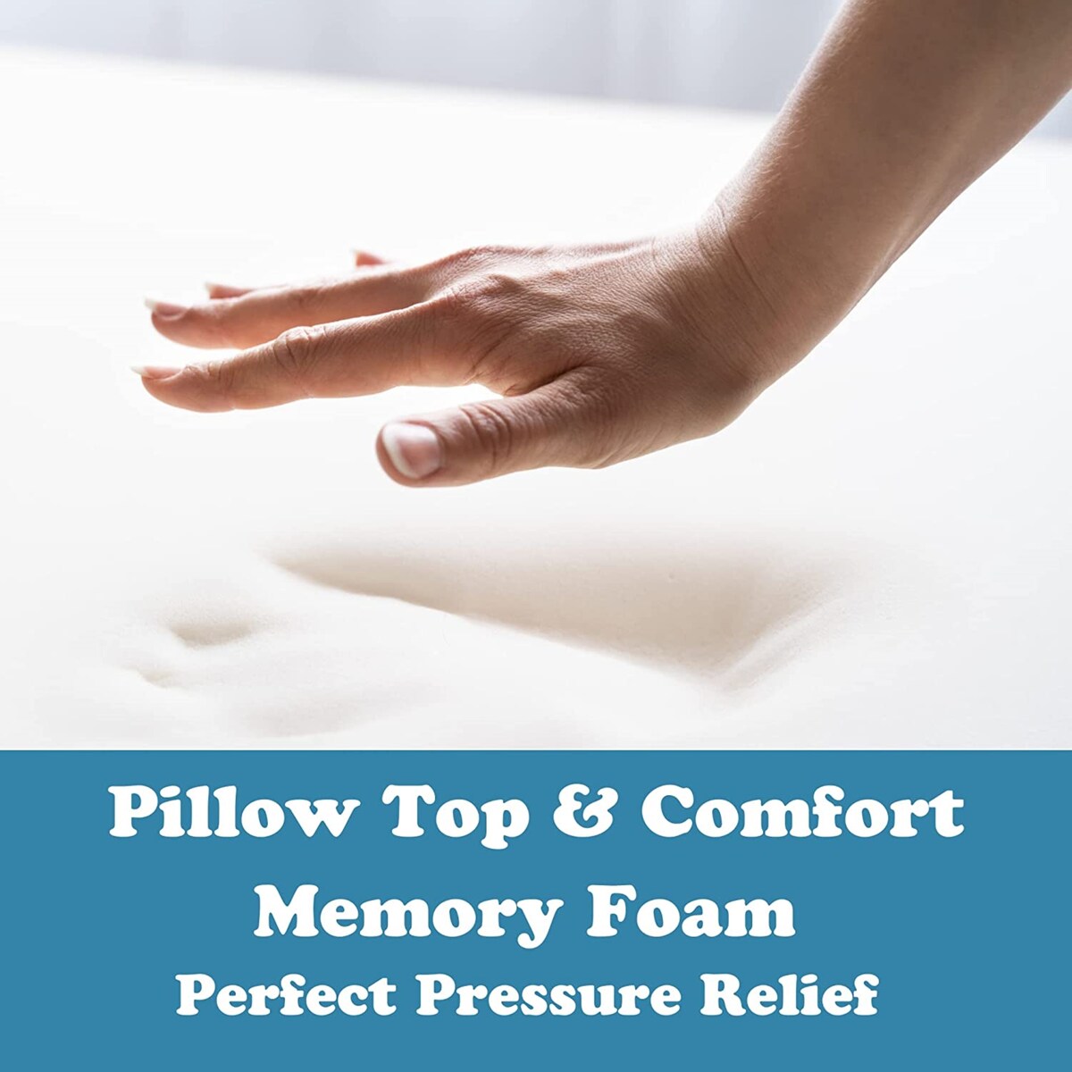 Materasso ibrido premium a molle insacchettate con supporto per i bordi in memory foam con rivestimento pillow-top da 14 pollici King Size