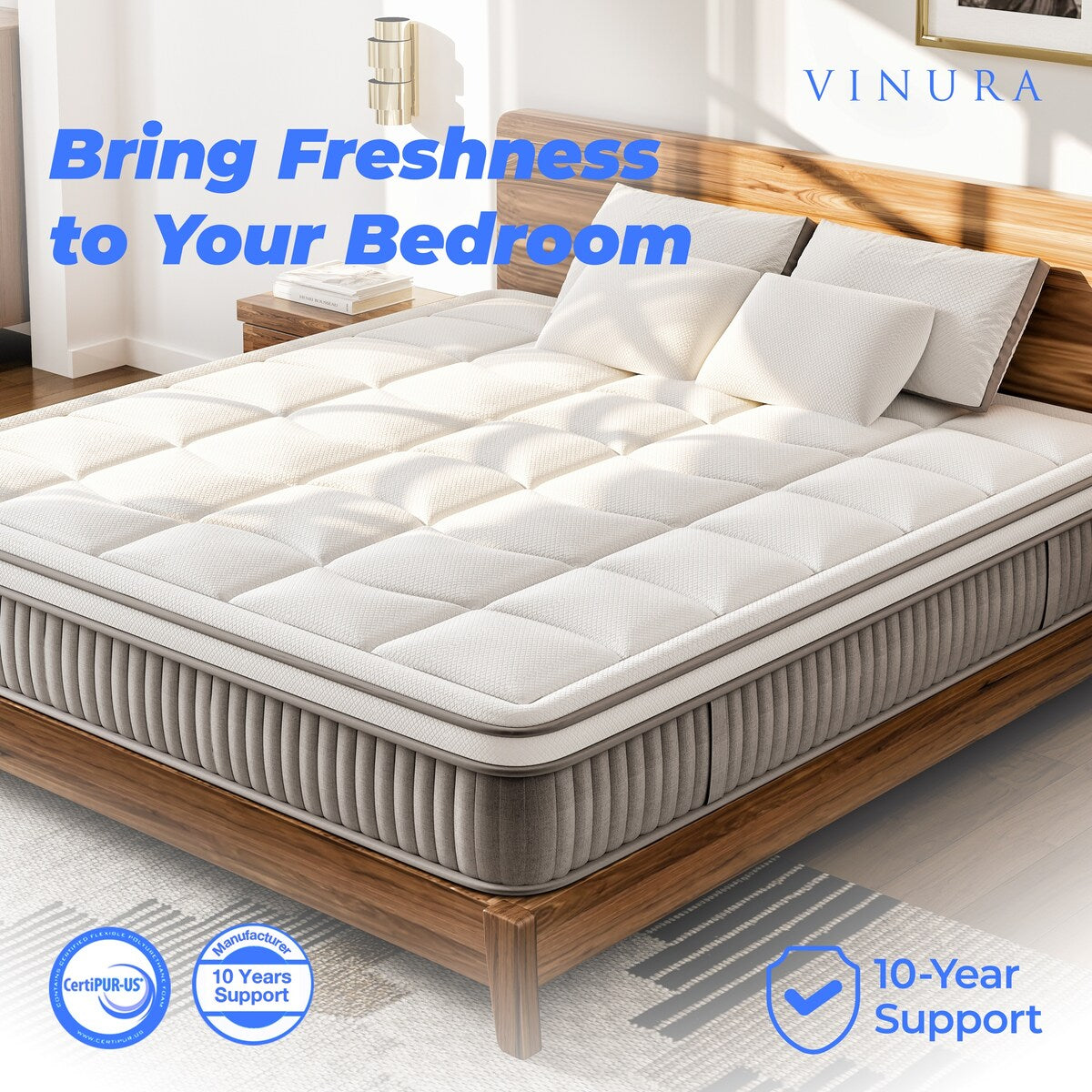 Materasso King Size con gel rinfrescante - Tessuto in memory foam da 12 pollici