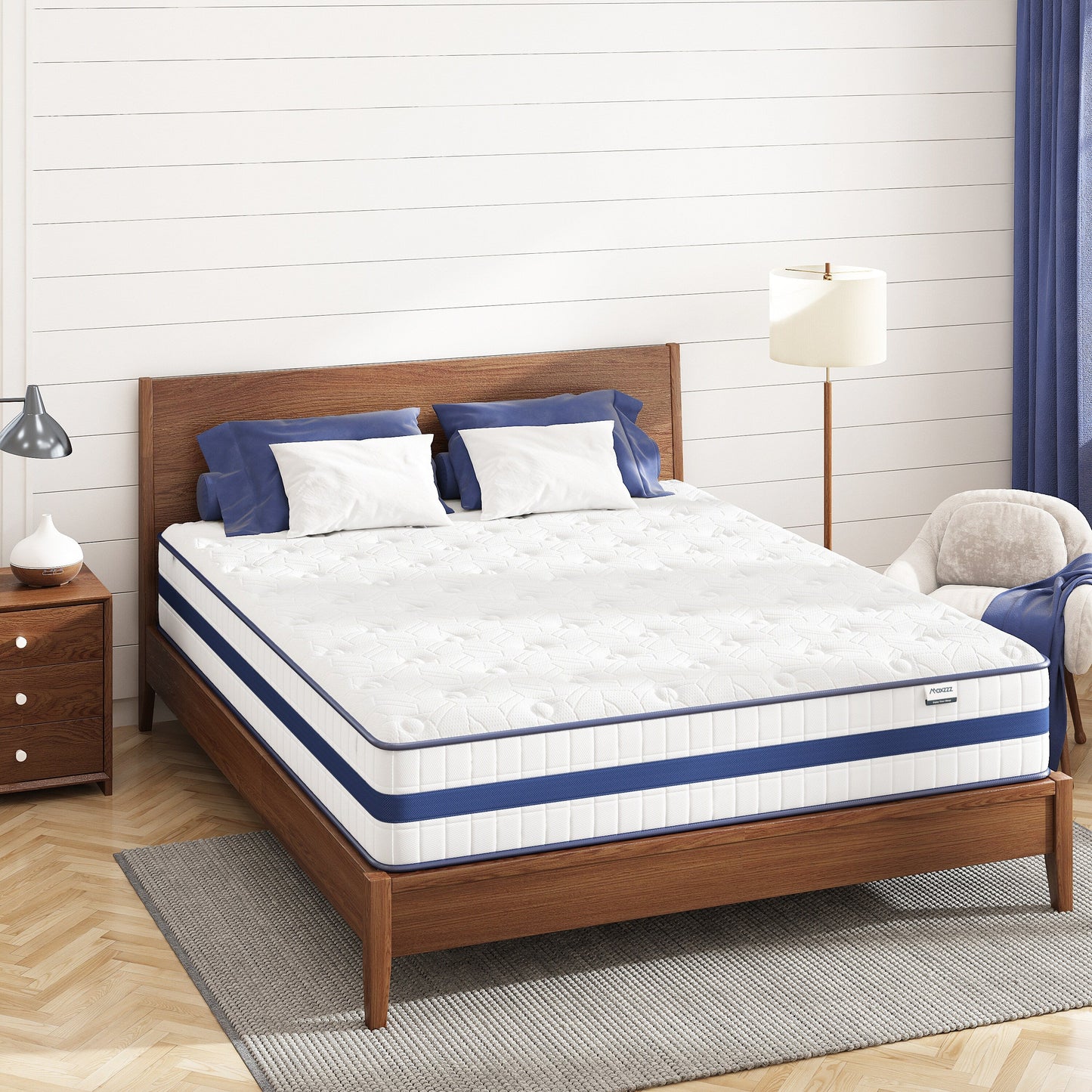 Materasso King Size, materassi ibridi King da 12 pollici, sollievo dalla pressione e supporto, memory foam rinfrescante e molle insacchettate singolarmente