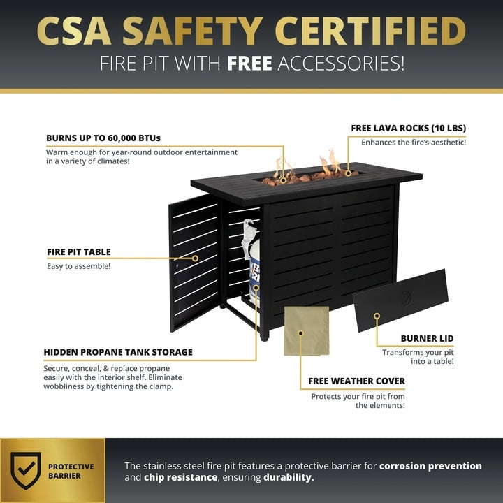 Set braciere da esterno Kinger Home Ore da 5 pezzi per patio