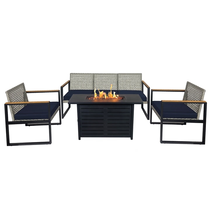 Set braciere da esterno Kinger Home Ore da 5 pezzi per patio