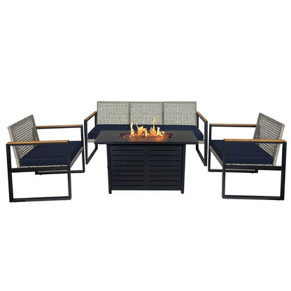 Set braciere da esterno Kinger Home Ore da 5 pezzi per patio