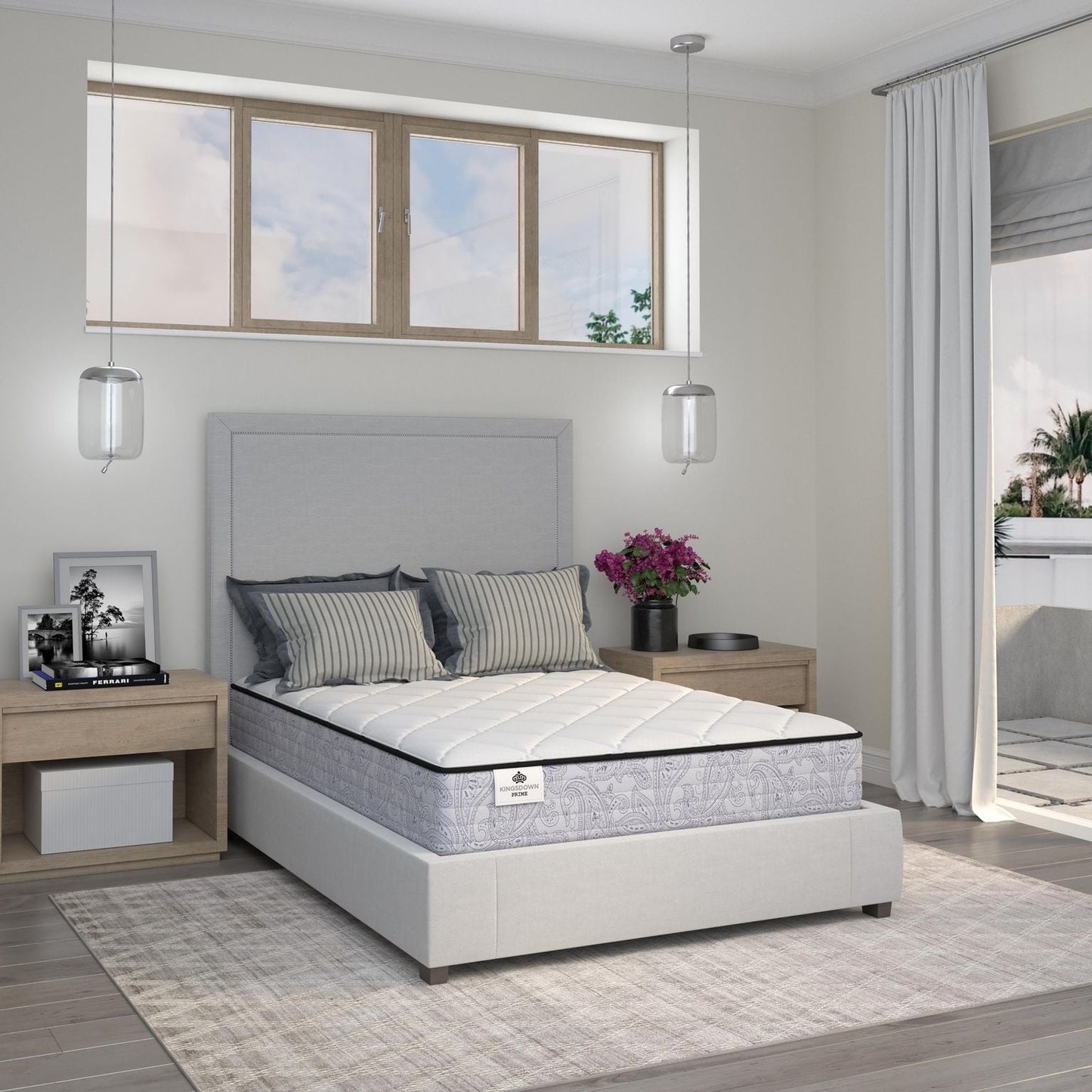 Materasso di lusso Kingsdown Prime Parkman Firm Innerspring Multi-Layered Comfort Cool Quilted Top da 12 pollici con opzione set