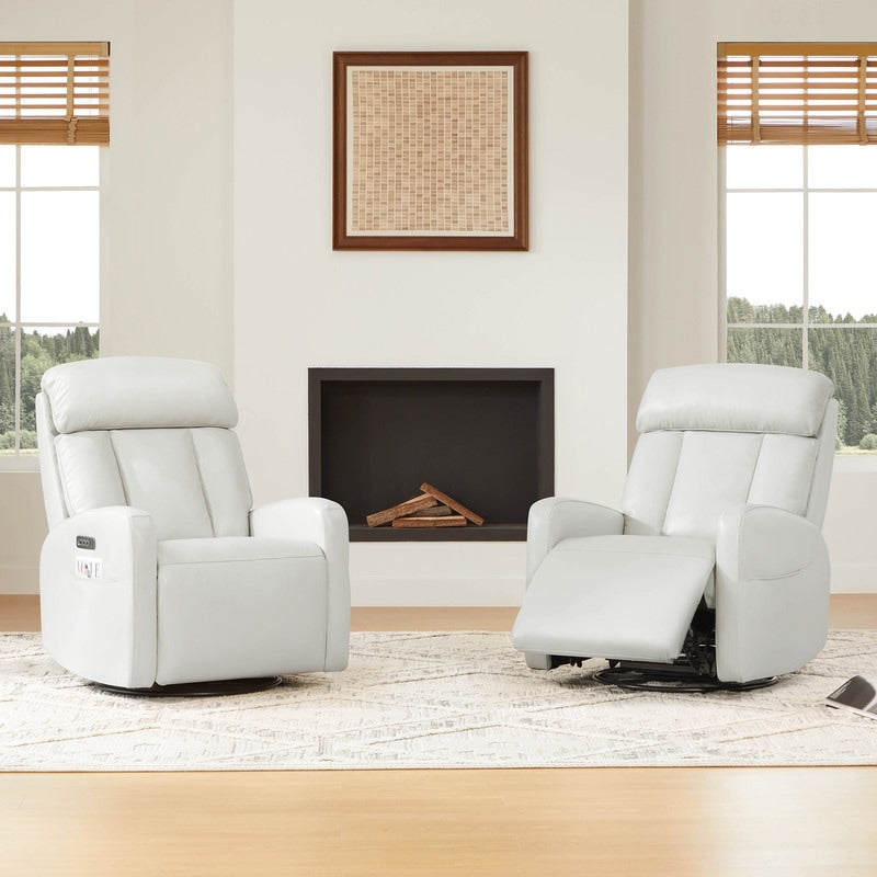 Poltrona reclinabile elettrica Kinsley a triplo motore in pelle con regolazione lombare