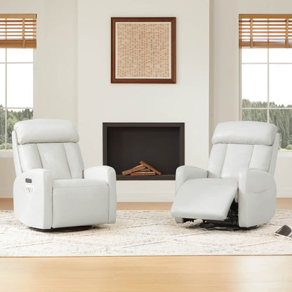 Poltrona reclinabile elettrica Kinsley a triplo motore in pelle con regolazione lombare