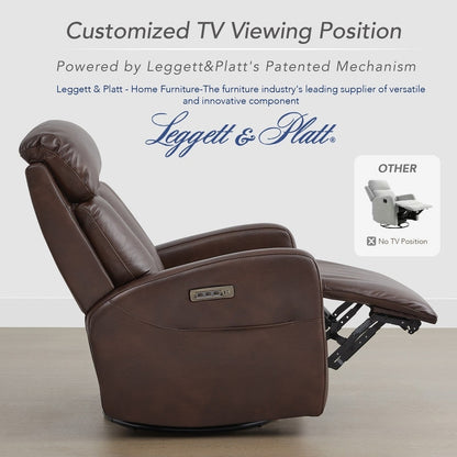 Poltrona reclinabile elettrica Kinsley a triplo motore in pelle con regolazione lombare