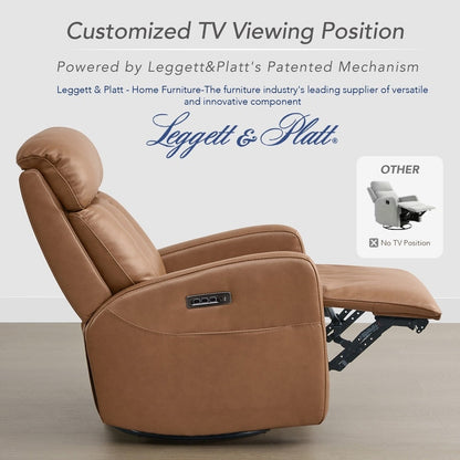 Poltrona reclinabile elettrica Kinsley a triplo motore in pelle con regolazione lombare