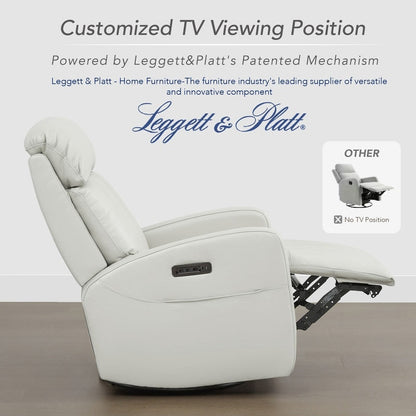 Poltrona reclinabile elettrica Kinsley a triplo motore in pelle con regolazione lombare