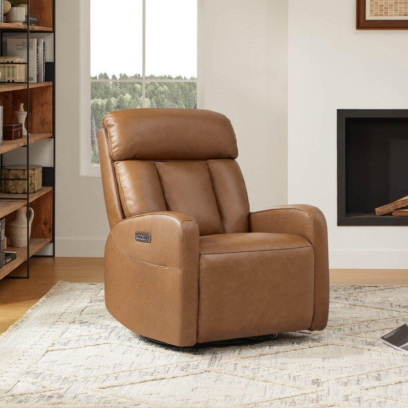 Poltrona reclinabile elettrica Kinsley a triplo motore in pelle con regolazione lombare