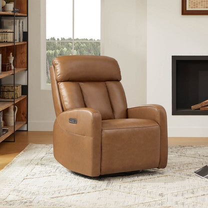 Poltrona reclinabile elettrica Kinsley a triplo motore in pelle con regolazione lombare