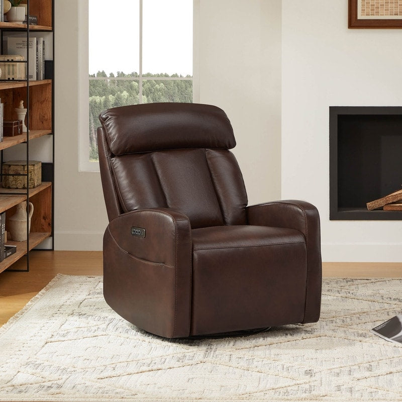 Poltrona reclinabile elettrica Kinsley a triplo motore in pelle con regolazione lombare