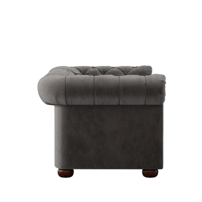 Divano Chesterfield extra lungo grigio Knightsbridge di iNSPIRE Q Artisan