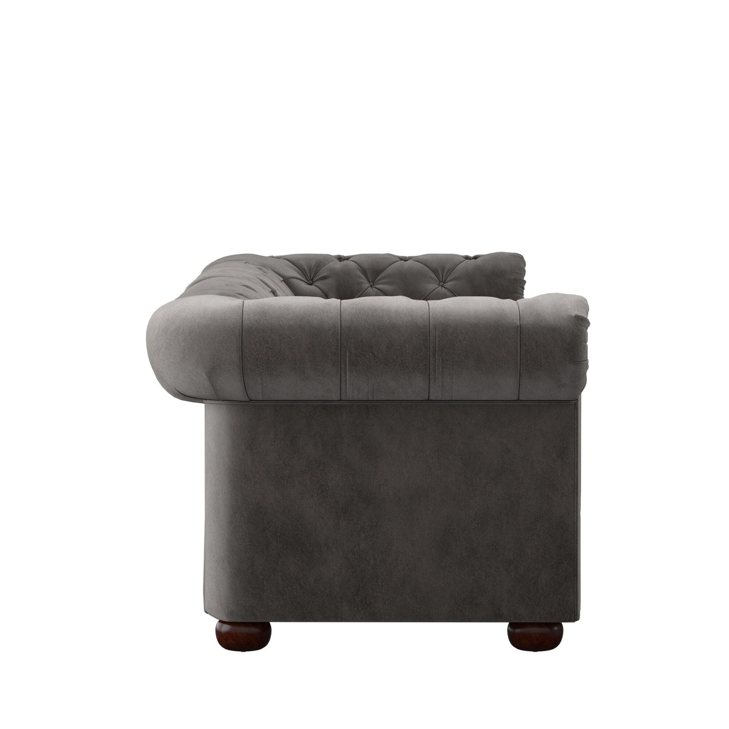 Divano Chesterfield extra lungo grigio Knightsbridge di iNSPIRE Q Artisan