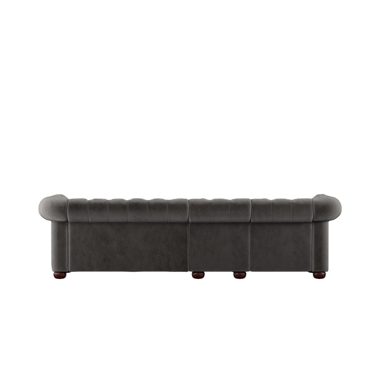 Divano Chesterfield extra lungo grigio Knightsbridge di iNSPIRE Q Artisan
