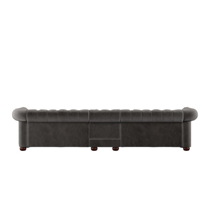 Divano Chesterfield extra lungo grigio Knightsbridge di iNSPIRE Q Artisan