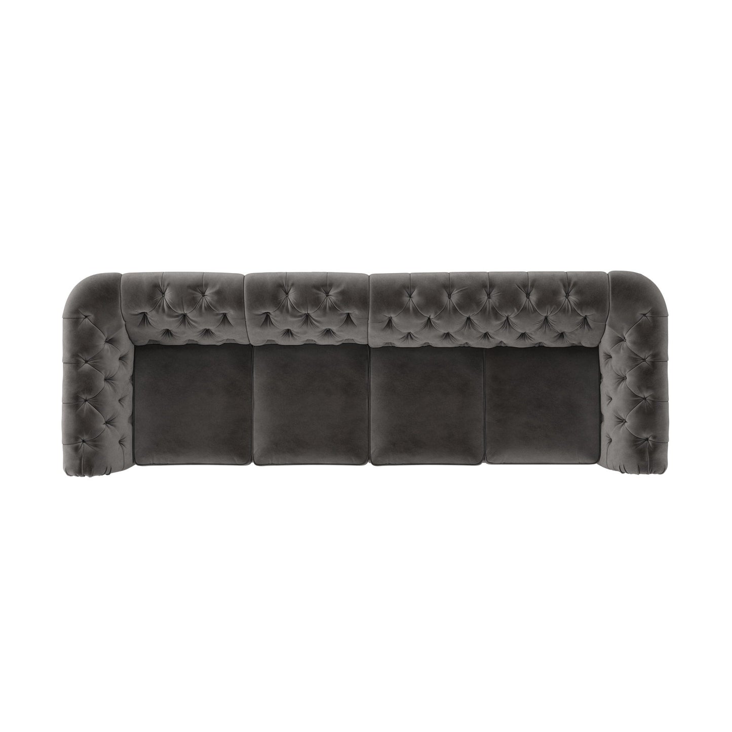 Divano Chesterfield extra lungo grigio Knightsbridge di iNSPIRE Q Artisan