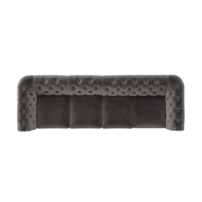 Divano Chesterfield extra lungo grigio Knightsbridge di iNSPIRE Q Artisan