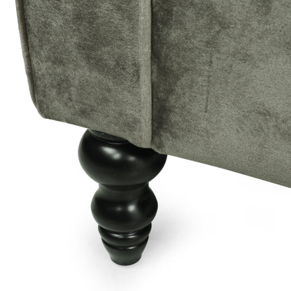 Divano a 3 posti in velluto trapuntato Knouff di Christopher Knight Home