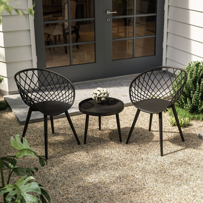 Set da salotto da giardino Jamesdar Kurv, 3 pezzi, stile Mid-Century Modern