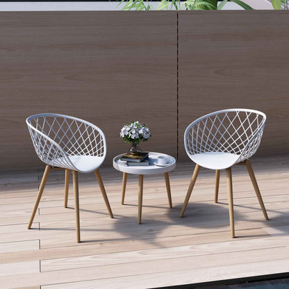 Set da salotto da giardino Jamesdar Kurv, 3 pezzi, stile Mid-Century Modern