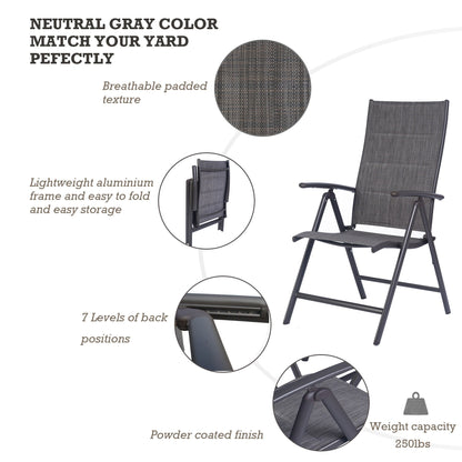 Kozyard Coolmen - Set di 2 sedie pieghevoli per esterni e patio