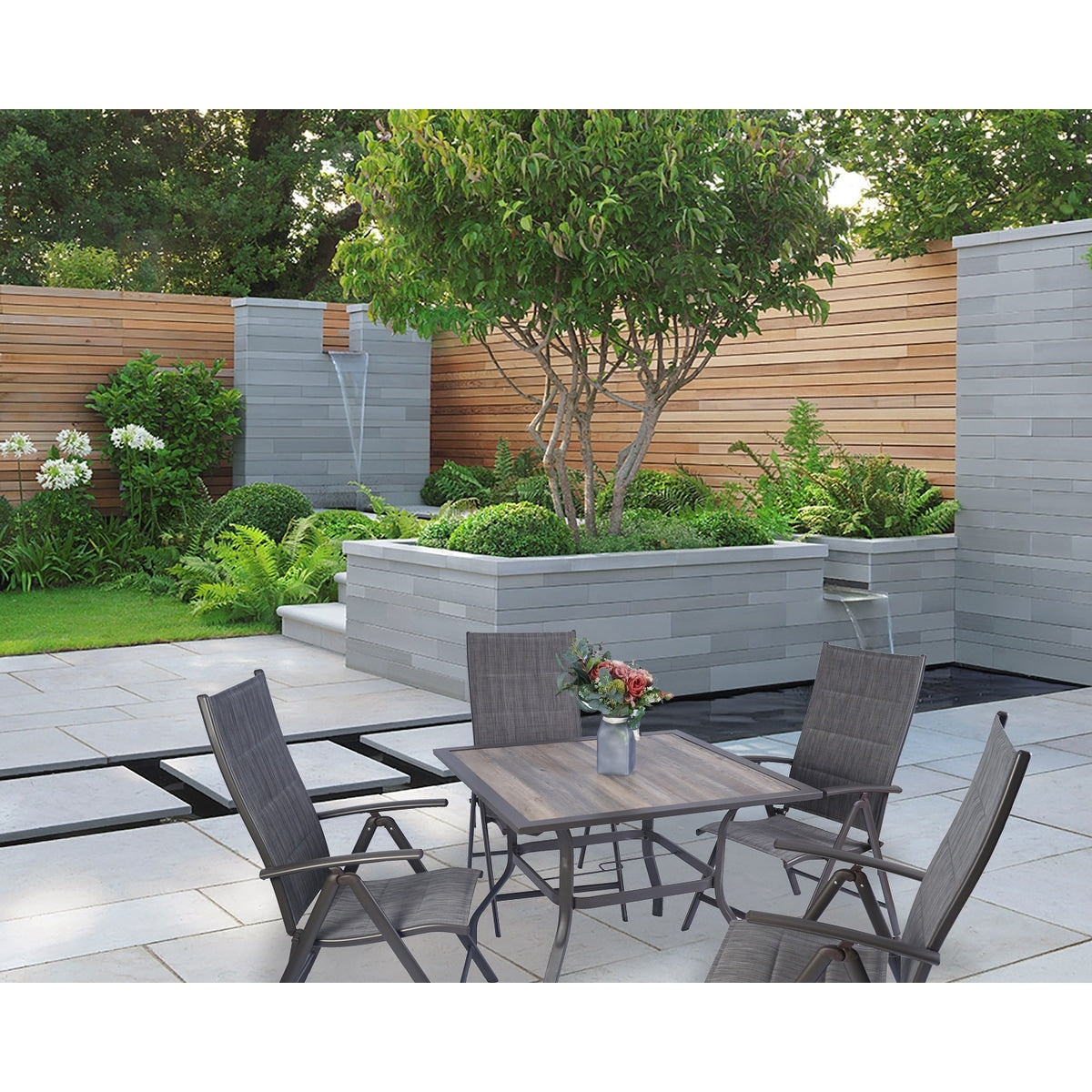 Kozyard Coolmen - Set di 2 sedie pieghevoli per esterni e patio