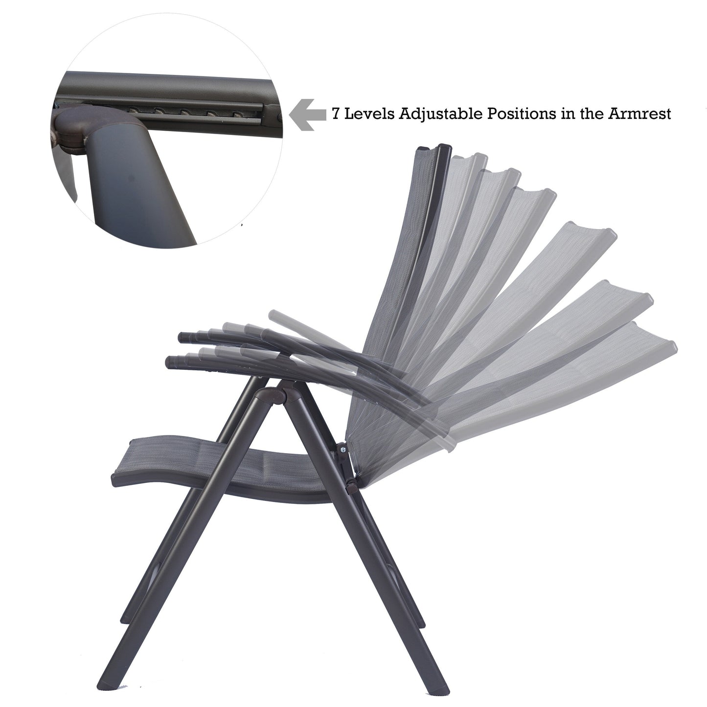 Kozyard Coolmen - Set di 2 sedie pieghevoli per esterni e patio