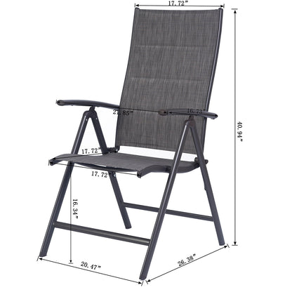 Kozyard Coolmen - Set di 2 sedie pieghevoli per esterni e patio