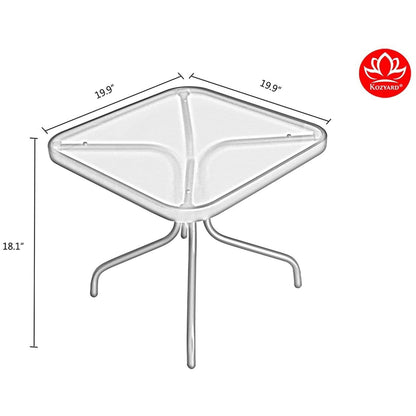 Kozyard Elsa 3 pezzi mobili da esterno per patio imbottiti pieghevoli set da bistrot