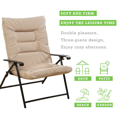 Kozyard Elsa 3 pezzi mobili da esterno per patio imbottiti pieghevoli set da bistrot