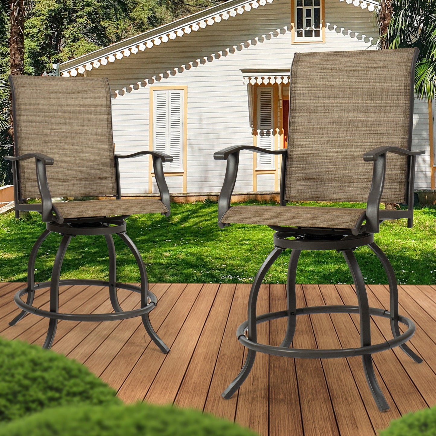 Kozyard Isabella Set di sgabelli da bar/sedie girevoli alti